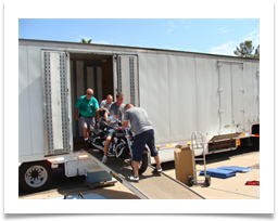 Unloading the Motorcycle